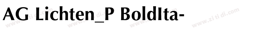 AG Lichten_P BoldIta字体转换